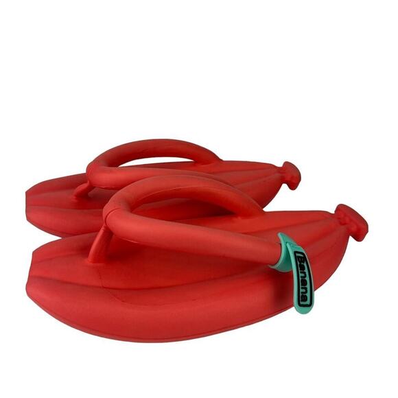 Unisex Banana Shaped Flip Flops Thick Padded Slippers Beach Pool Sandals 38-39 - Picture 1 of 9